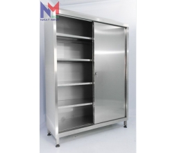 TỦ INOX 5 TẦNG CỬA LÙA 304