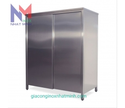 TỦ INOX CỬA LÙA 201