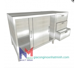 TỦ INOX CÓ HỘC KÉO 201