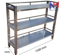 KỆ INOX 3 TẦNG MẶT PHẲNG