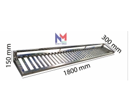 KỆ INOX 2 TẦNG PHẲNG TREO TƯỜNG 1m8 304