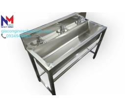 MÁNG RỬA TAY INOX 201 3 VÒI