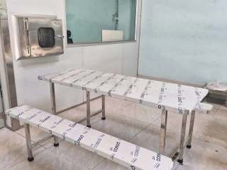 Bàn ăn liền ghế inox 304 kích thước theo yêu cầu