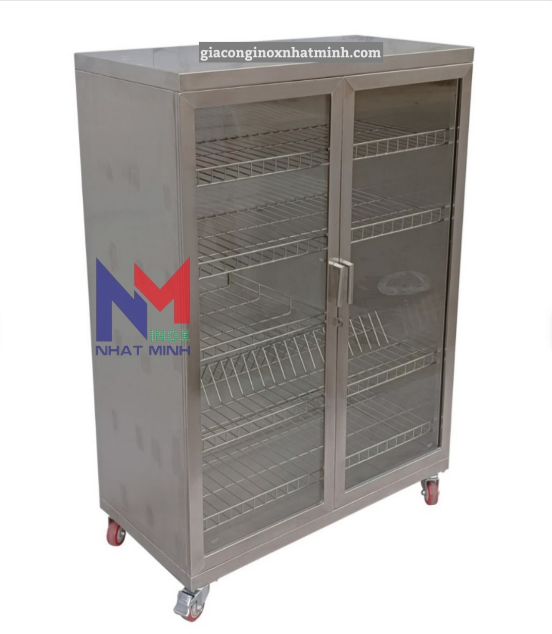 Tủ inox 304 có bánh xe