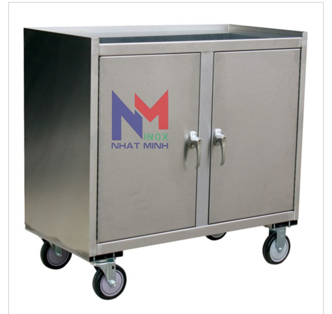 Tủ inox 304 có bánh xe