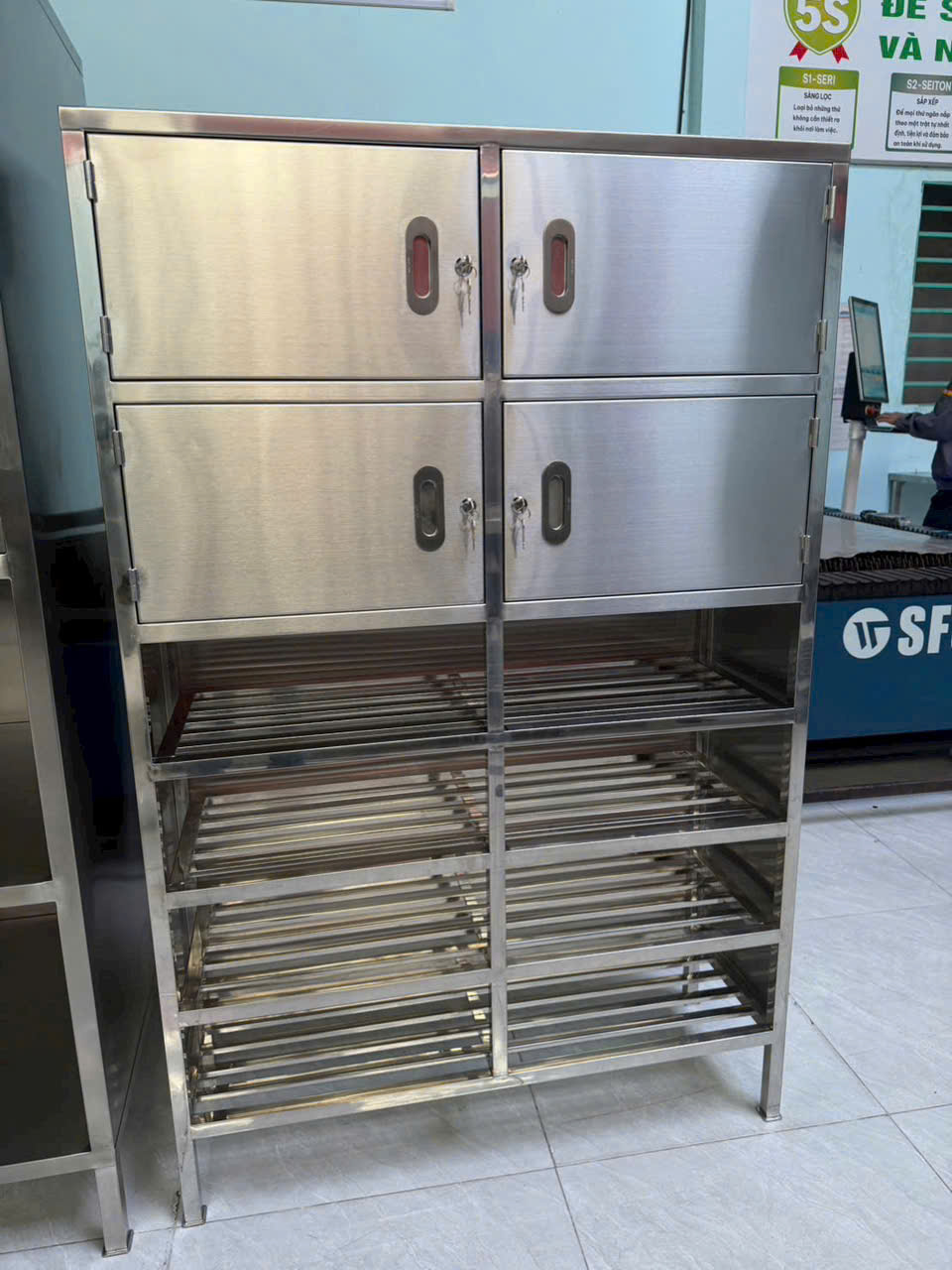 gia công tủ kệ inox giá rẻ tphcm