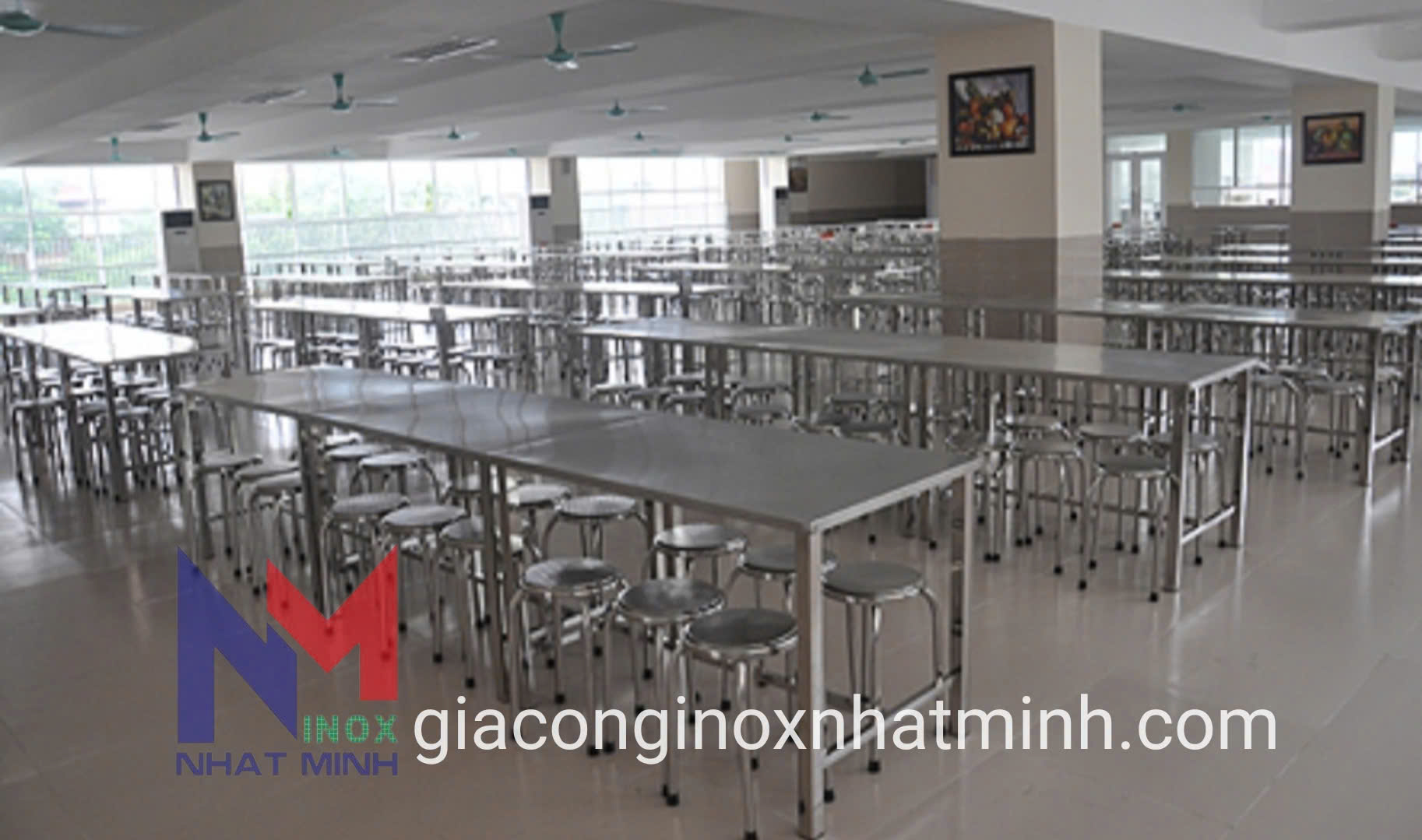 bàn ghế ăn inox