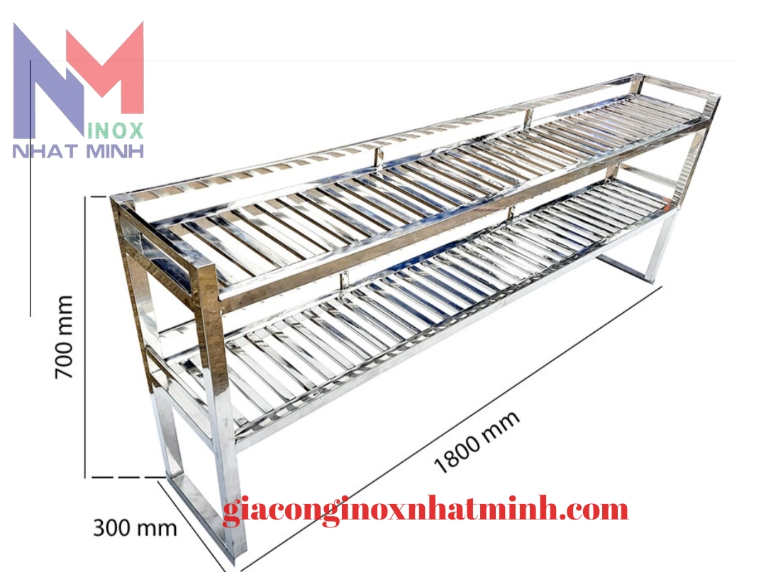 Kệ bếp inox 2 tầng 201